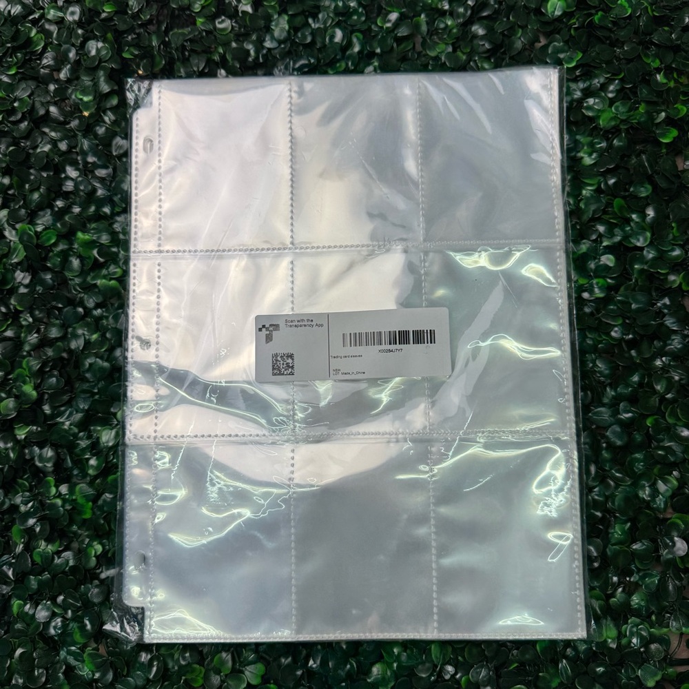 Clear Plastic Storage Sleeves for trading cards or money saving challenges